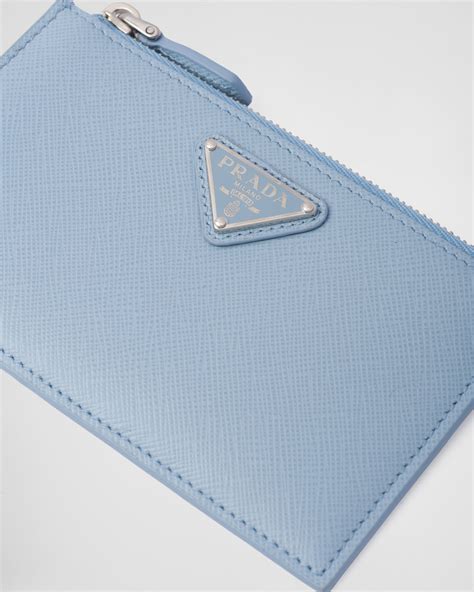 blue prada mens leather card holder|Prada Saffiano Leather Card Holder .